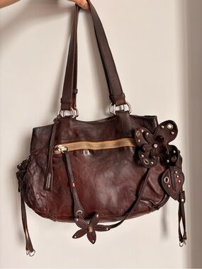 Miu Miu Archive 2006 Leather Flower Pocket Bag